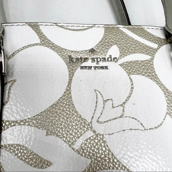 Kate Spade Evangelie Larchmont Ave Breezy Floral Leather Satchel Crossbody Bag - Picture 10 of 16